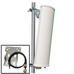 2.4GHz 14dBi双极化90度MIMO扇区天线，带Ubiquiti® RocketM2安装套件的图片
