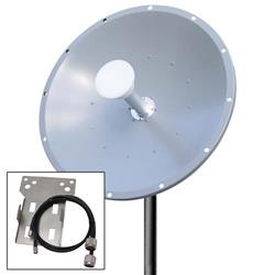 5GHz 30dBi双极化MIMO抛物面天线，带Ubiquiti® RocketM5安装套件的图片
