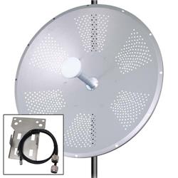 5GHz 34dBi双极化MIMO抛物面天线，带Ubiquiti® RocketM5安装套件的图片