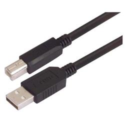 USB2.0 特优型线缆组件, A 型公头 / B 型公头, 0.5m, 黑色的图片