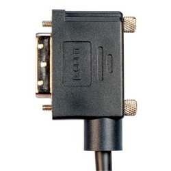 DVI线缆，DVI-D双链路，公头/公头直角式向左出线，1.0ft/0.3m的图片