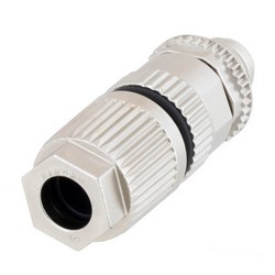 屏蔽M12 4针D编码现场端接公头连接器的图片