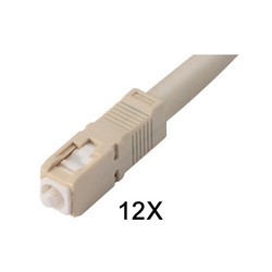 12芯光纤带，MPO公头/12条SC扇出，OM3 10G 50/125多模，OFNR护套，天蓝，10米的图片