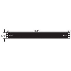 1.75×19英寸（4.4×48.3厘米）配线架组件，带16个RJ45（8×8）Keystone插座的图片