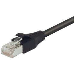 屏蔽6类线缆，RJ45/RJ45，PVC护套，黑，200英尺（61米）的图片