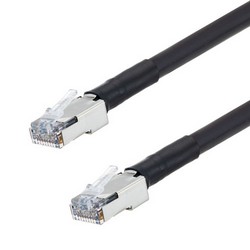 Double Shielded Cat5e Outdoor High Flex PoE Industrial  Ethernet Cable, RJ45, BLK, 25.0ft的图片