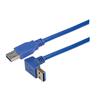 USB 3.0直角型线缆组件，下出线A型/直通A型连接器，0.5米的图片