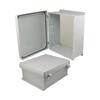 14x12x6英寸（35.6×30.5×15.2厘米）UL®认证NEMA-4X级防风雨接线盒，带非金属安装板和非金属合页连接结构的图片