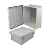 14x12x6英寸（35.6×30.5×15.2厘米）UL®认证NEMA-4X级防风雨接线盒，带铝制安装板和非金属合页连接结构的图片