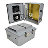 14x12x06 Polycarb Weatherproof NEMA 3R Encl, 120VAC MNT PLT, Solid State Pwr Svr Cntrl Fans Drk Gray的图片
