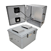 18x16x10 Polycarb Weatherproof NEMA 3R Encl, 120VAC Mnt Plate Solid State Pwr Svr Cntrl Fans Drk Gry的图片