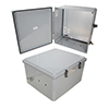 18x16x10 Polycarb Weatherproof NEMA 4X Encl, 240VAC Univ Outlet Mnt Plate Mech Therm Heat Dark Gray的图片