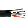 Cat6 UTP Outdoor Aerial Messenger Fig8 PE 23 AWG Solid 1,000ft, Black的图片
