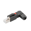 Profinet弯角型屏蔽RJ45现场端接公头，22~23AWG，PoE+级的图片